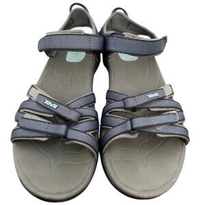 Teva Tirra Sandals, Women's Size 9, Black & Blue Hiking Sandals, Adjustable